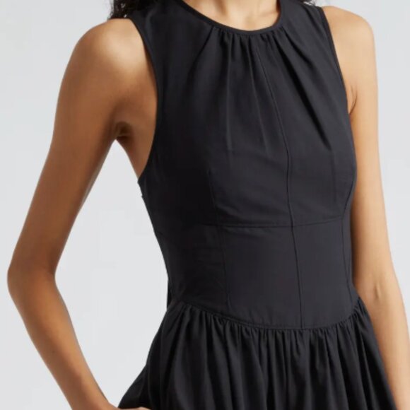 NWT Cinq à Sept Benita Sleeveless Cotton Blend Black Dress Size 10 - Picture 6 of 7